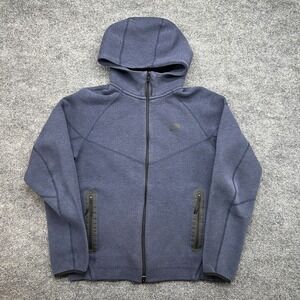 Nike Men's Navy Blue Full-Zip Hoodie Sweatshirt